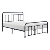 Fawn Black Queen Platform Bed