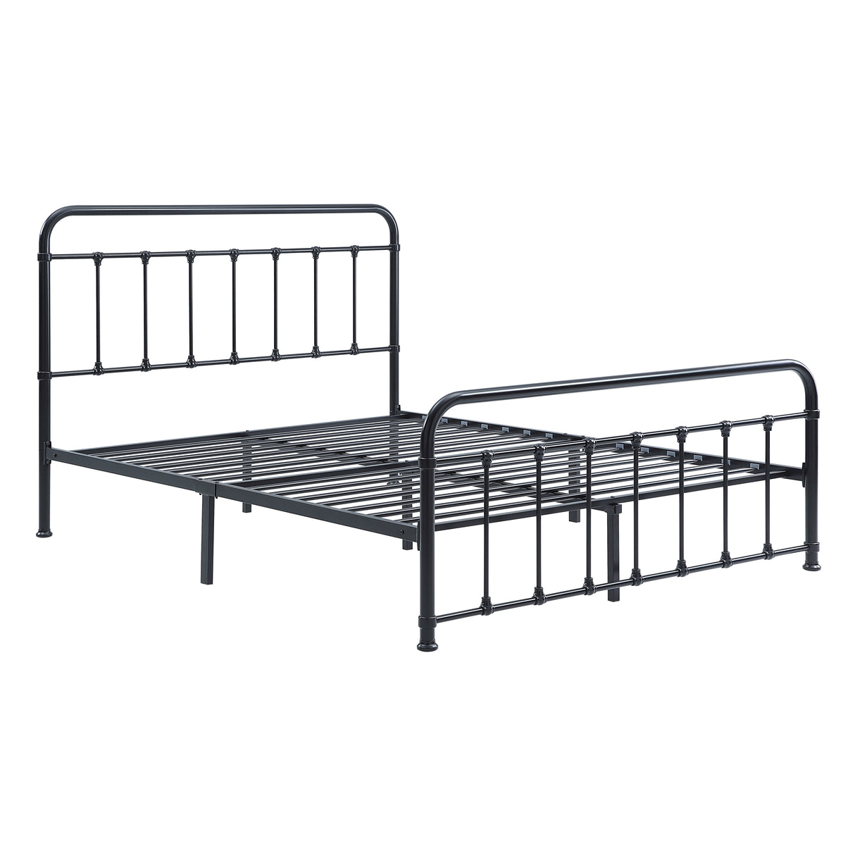 Fawn Black Queen Platform Bed