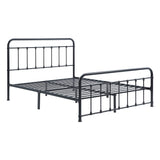 Fawn Black Queen Platform Bed