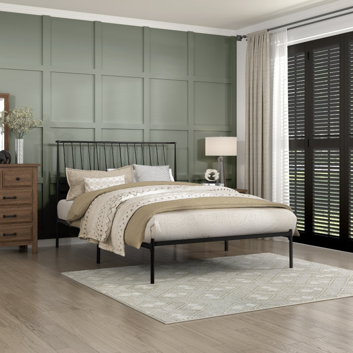 Augusta Black Queen Platform Bed