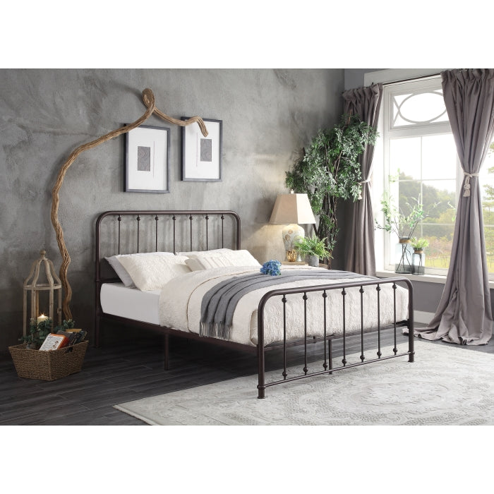 Larkspur Antique Bronze King Metal Platform Bed