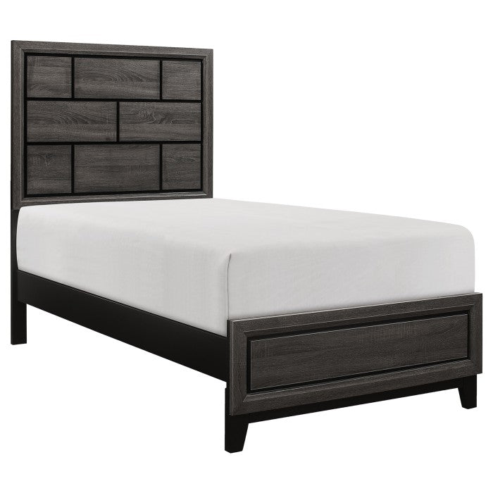 Davi Gray Twin Bed