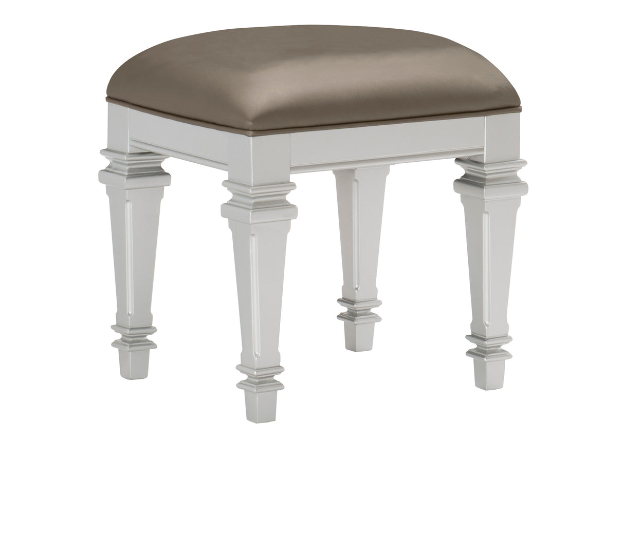 Avondale Silver Vanity Stool