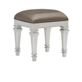 Avondale Silver Vanity Stool