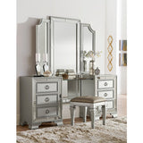 Avondale Silver Vanity Stool