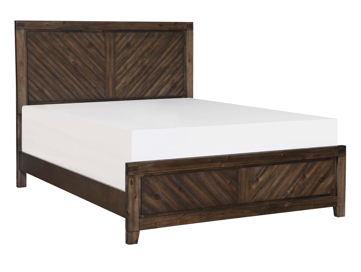 Parnell Distressed Espresso Eastern King Bed