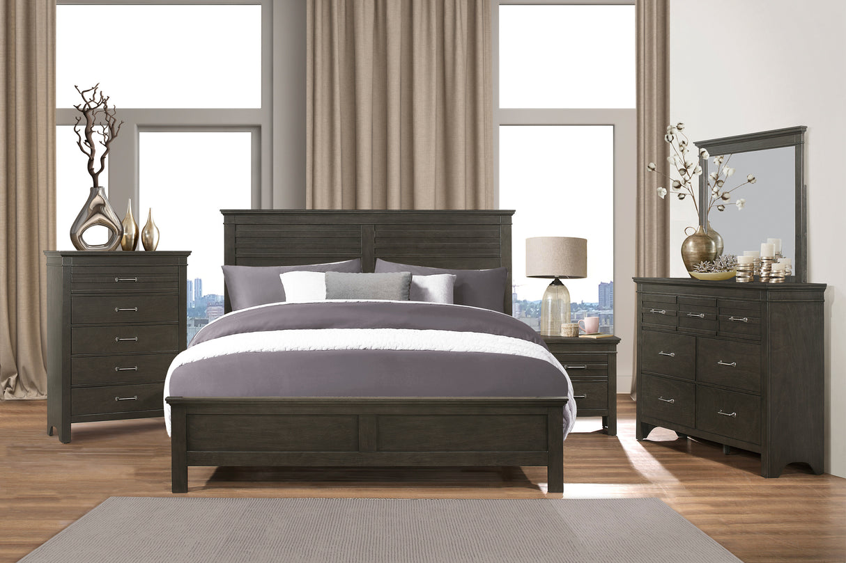 Farm Charcoal Gray Queen Bed