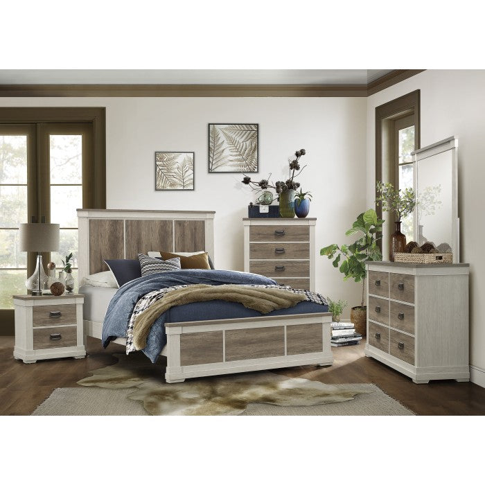 Arcadia White And Weathered Gray Full Bed