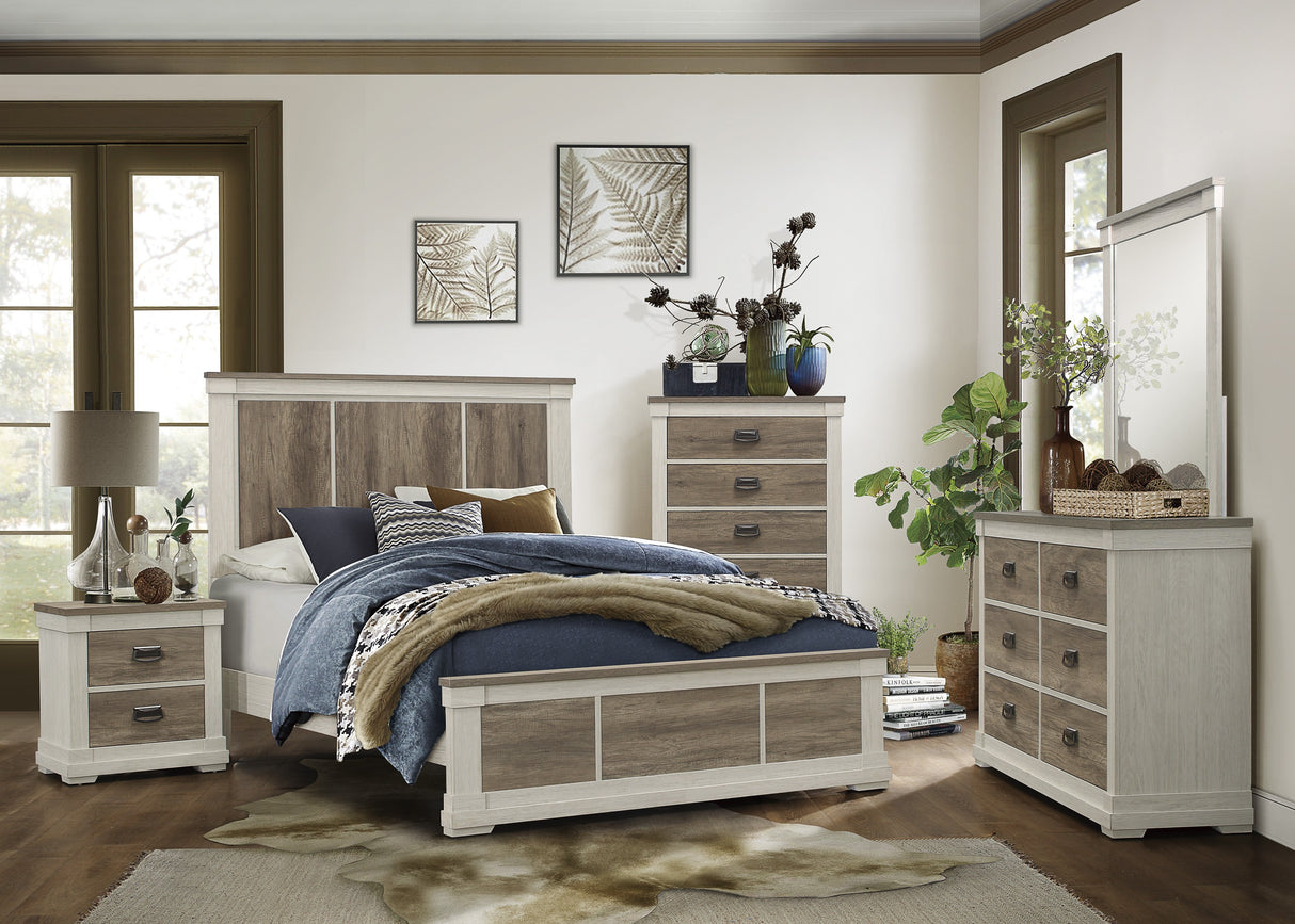 Arcadia White And Weathered Gray Full Bed