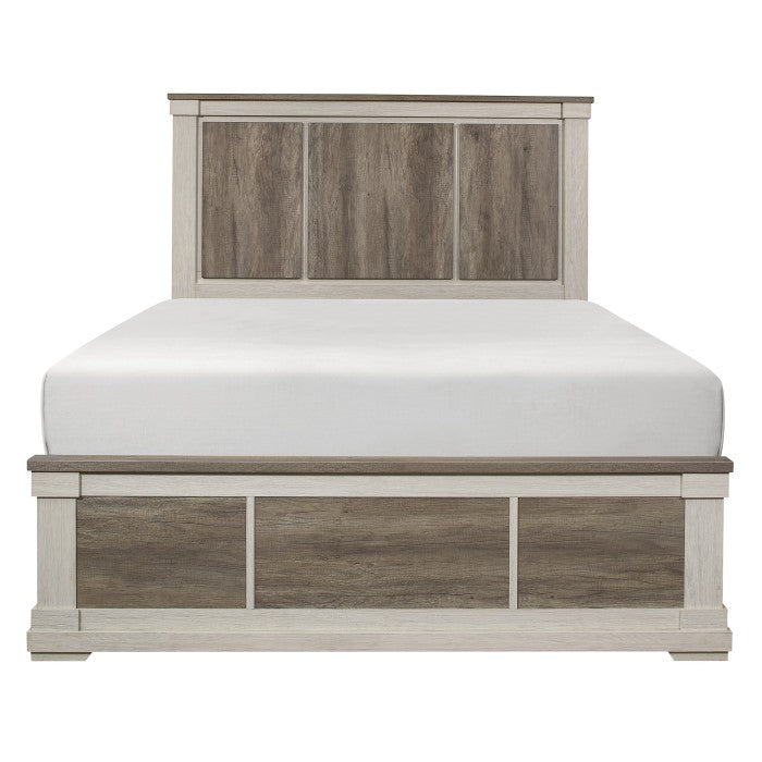 Arcadia White And Weathered Gray Eastern King Bed