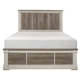 Arcadia White And Weathered Gray Eastern King Bed