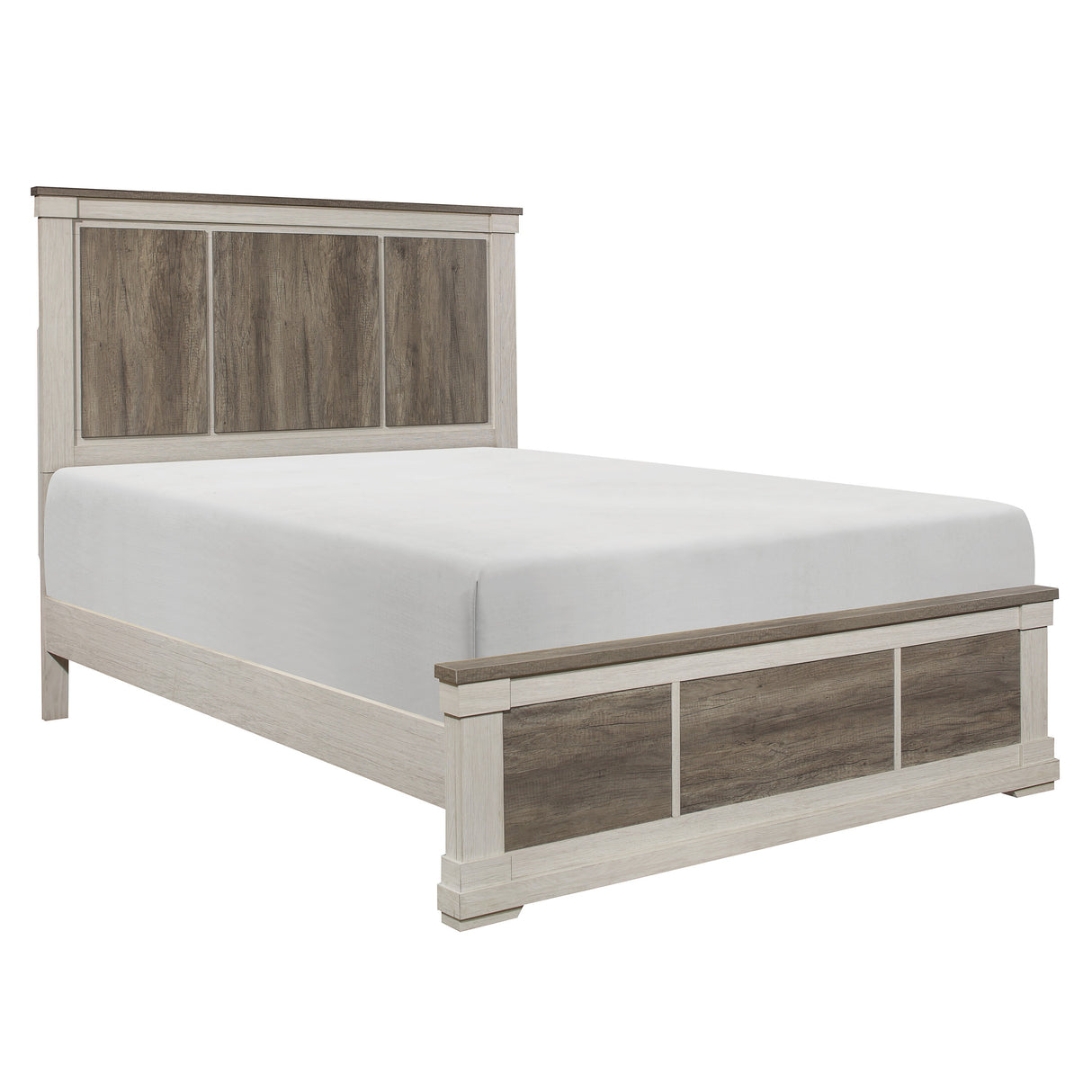 Arcadia White And Weathered Gray Eastern King Bed