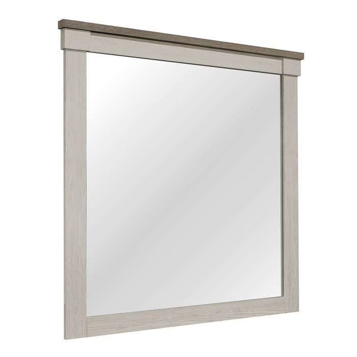 Arcadia White/Weathered Gray Mirror (Mirror Only)