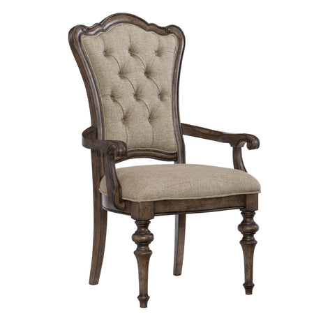 Court Brown Oak Arm Chair