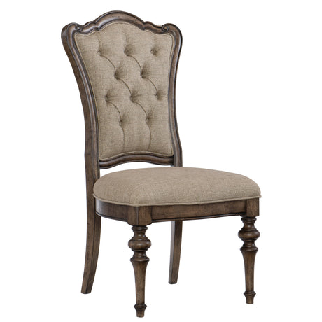 Court Brown Oak Side Chair