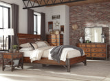 Holverson Rustic Brown And Gunmetal Queen Platform Bed