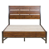 Holverson Rustic Brown And Gunmetal Queen Platform Bed