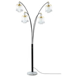 Maisel Black 91-Inch Hanging Crystal Arc Tree Floor Lamp