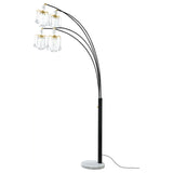 Maisel Black 91-Inch Hanging Crystal Arc Tree Floor Lamp