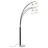 Maisel Black 91-Inch Hanging Crystal Arc Tree Floor Lamp