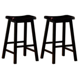 Durant Wooden Bar Stools Black (Set Of 2)