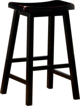 Durant Wooden Bar Stools Black (Set Of 2)