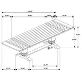 Florence Rustic Honey 126-Inch Extension Dining Table