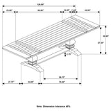 Florence Rustic Honey 126-Inch Extension Dining Table