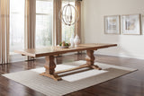 Florence Rustic Honey 126-Inch Extension Dining Table