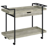 Ventura 1-drawer Engineered Wood Bar Cart Grey Driftwood