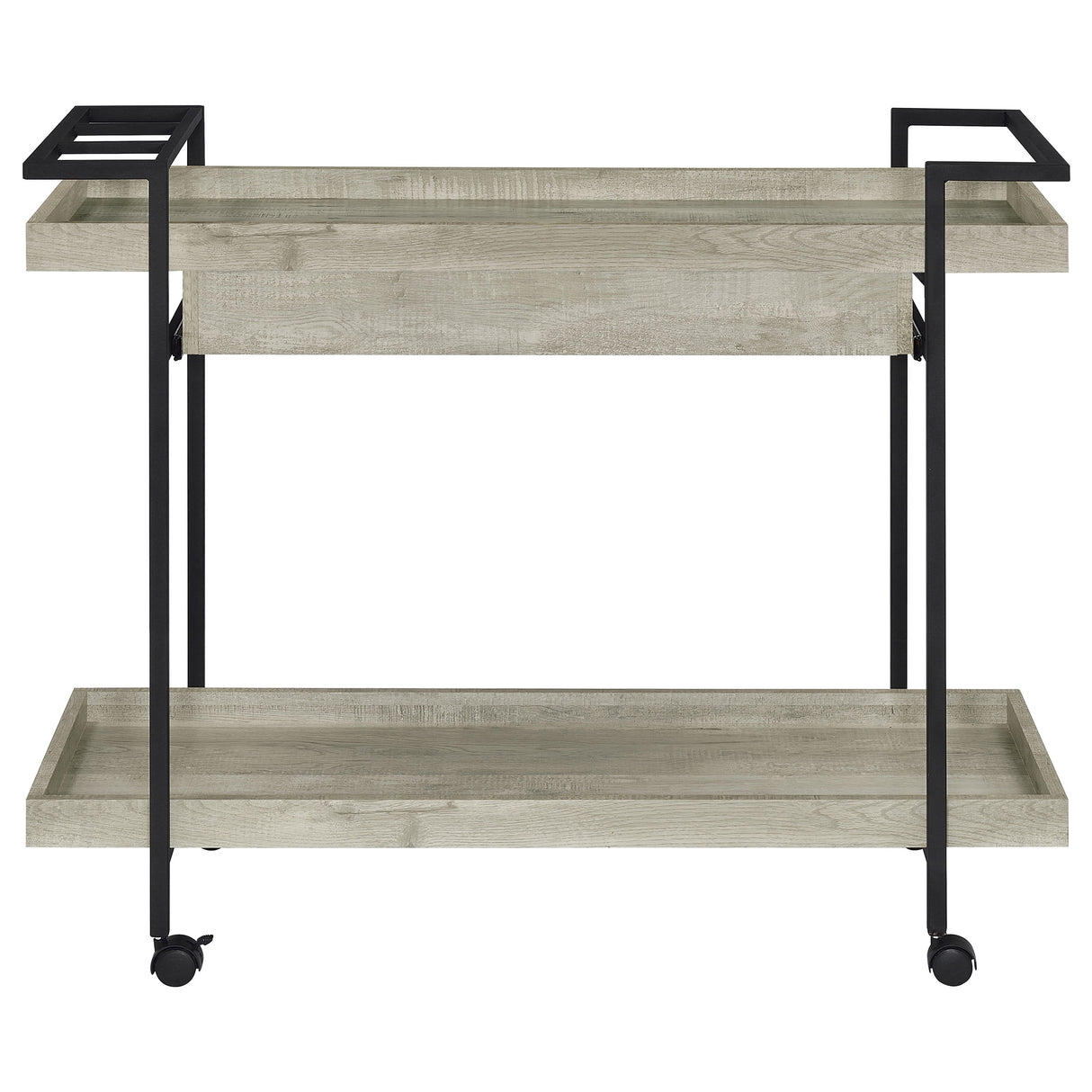 Ventura 1-drawer Engineered Wood Bar Cart Grey Driftwood