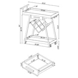 Kinney 1-drawer Engineered Wood Bar Cart White High Gloss