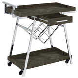 Kinney 1-drawer Engineered Wood Bar Cart Rustic Grey