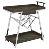 Kinney 1-drawer Engineered Wood Bar Cart Rustic Grey