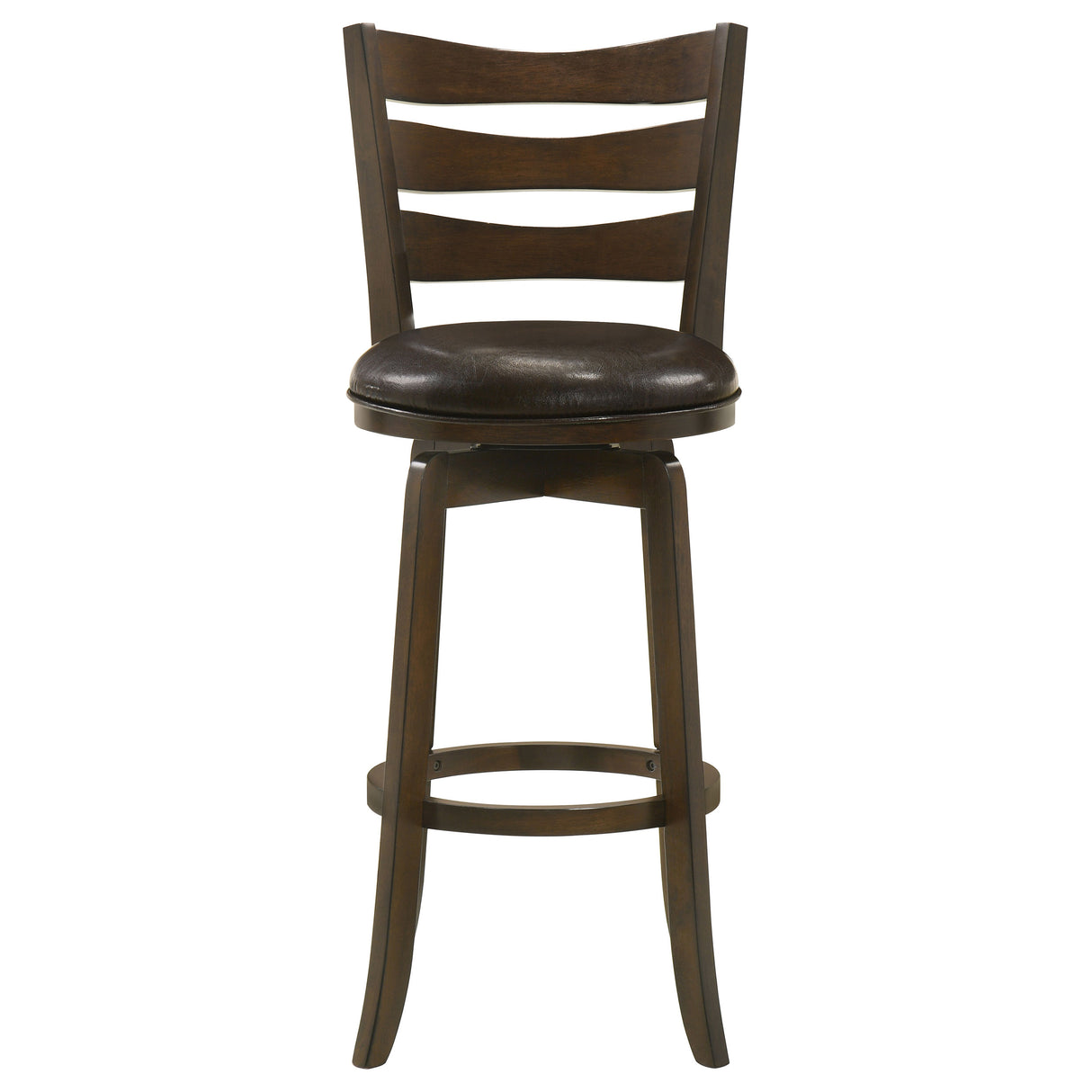 Murphy Wood Pub Height Swivel Bar Chair Dark Brown