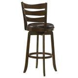 Murphy Wood Pub Height Swivel Bar Chair Dark Brown