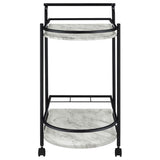 Desiree Rack Bar Cart With Casters Black