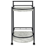 Desiree Rack Bar Cart With Casters Black