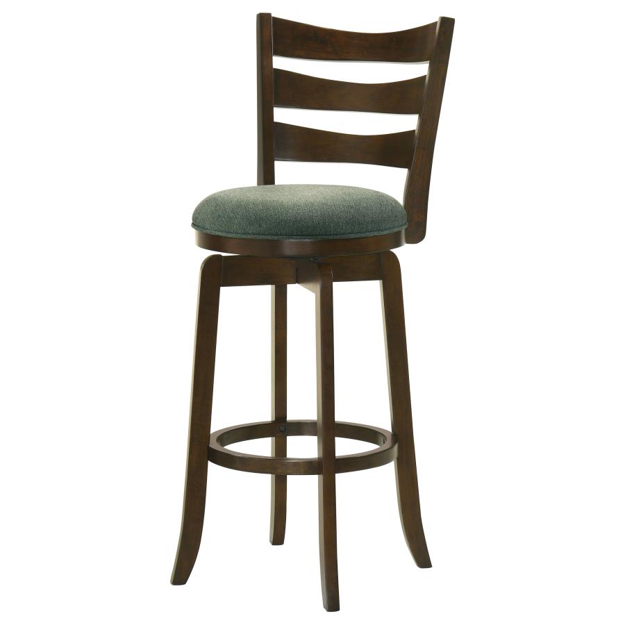 Murphy Wood Pub Height Swivel Bar Chair Hunter Green