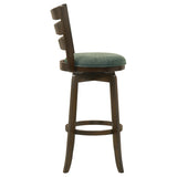 Murphy Wood Pub Height Swivel Bar Chair Hunter Green