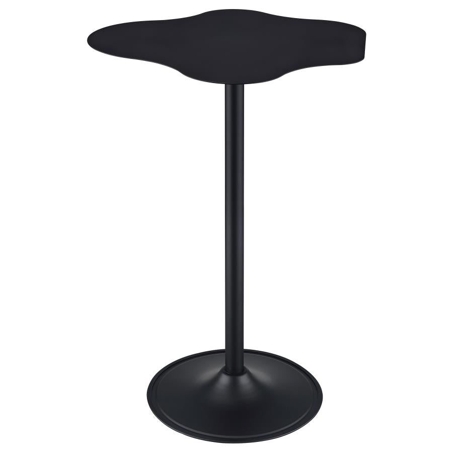 Keanu Black Curved 29-Inch Cloud-Shaped Bistro Bar Table