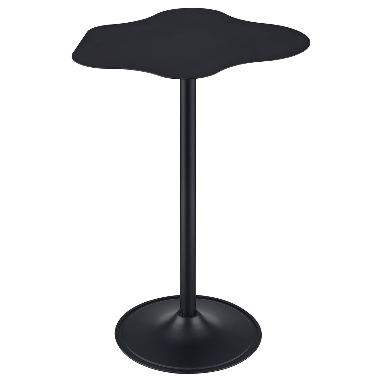 Keanu Black Curved 29-Inch Cloud-Shaped Bistro Bar Table