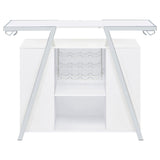 Araceli Freestanding LED Home Bar Cabinet White High Gloss