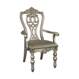 Catalonia Platinum Gold Dining Arm Chair