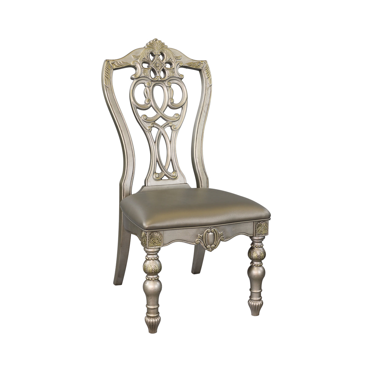 Catalonia Platinum Gold Side Chair