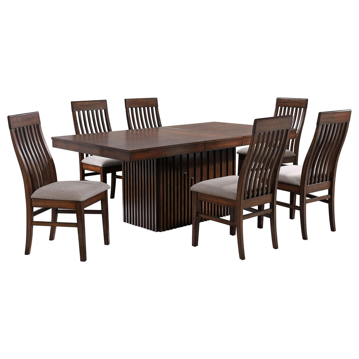 Briarwood Mango Oak 7-Piece Extension Leaf Dining Table Set