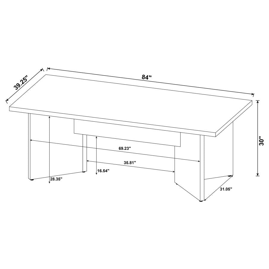 Jamestown 84-inch Composite Wood Dining Table Mango