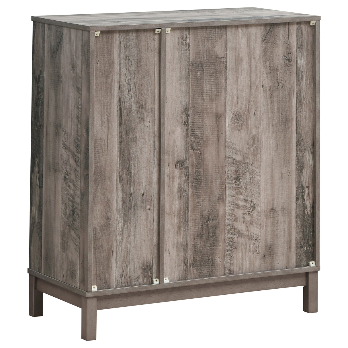 Cheyenne 2-Door Wine Cabinet With Stemware Rack Weathered Acacia