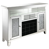 Melinda 2-Door Wine Cabinet With Lighting Mirror