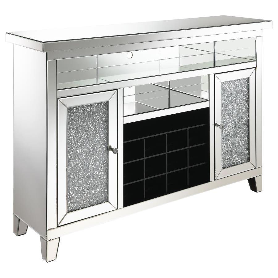 Melinda 2-Door Wine Cabinet With Lighting Mirror